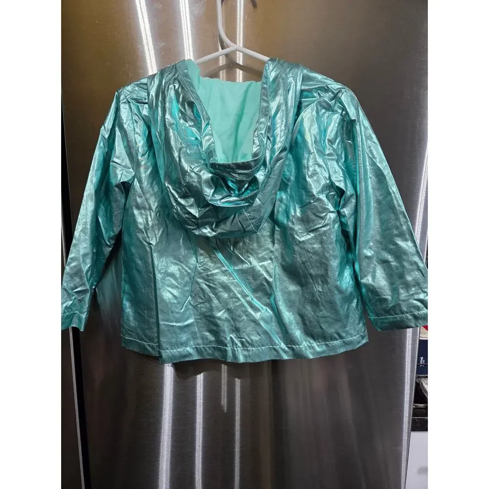 Aquamarine Metallic Jacket w/ Rainbow - Wonder Nation - 2T